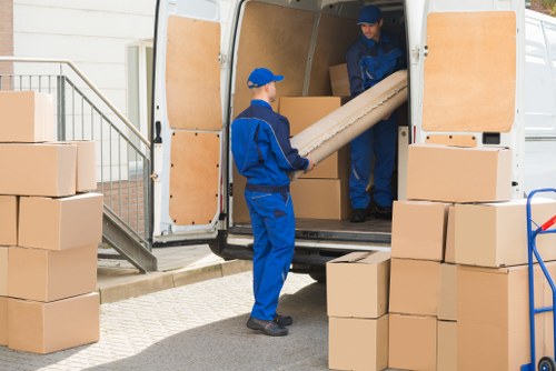 Removal team handling a residential move in Knightsbridge