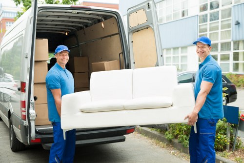Removal team planning a move in Knightsbridge near central London properties
