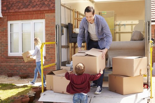Loading and transport preparation for a Knightsbridge property move