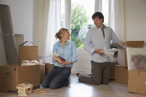 Local removal van helping with apartment relocation in Knightsbridge