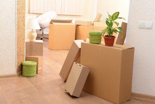 Professional movers handling apartment access and parking in Knightsbridge