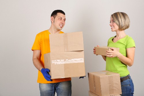 Packing and loading belongings for a Knightsbridge property move