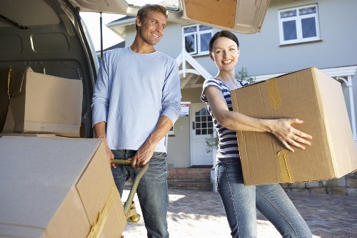 Careful removal of sofa and household furniture from a Knightsbridge property